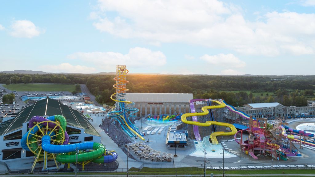 A bird's eye view of Mount Olympus, the second best waterpark in Wisconsin Dells